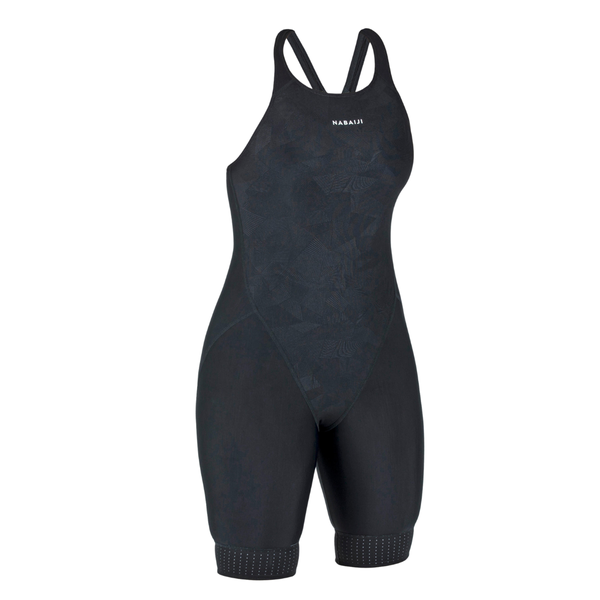 Decathlon - Nabaiji Women's Shorty Swimsuit - Kamyleon Geol Black