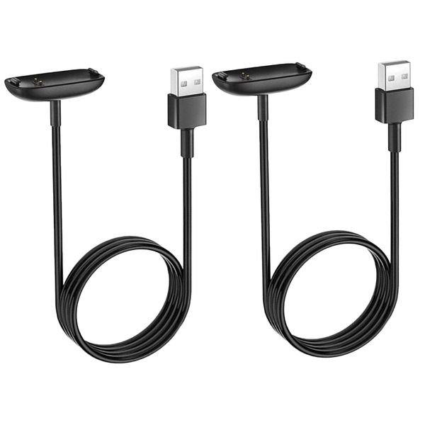 FocusFit USB Cradle Clip Charger For Fitbit Inspire 2 Replacement 1m - Pack Of 2
