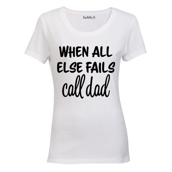 Call Dad - Ladies - T-Shirt - White image
