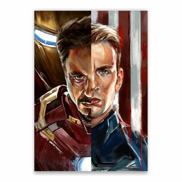Iron Man And Captain America Poster - A1
