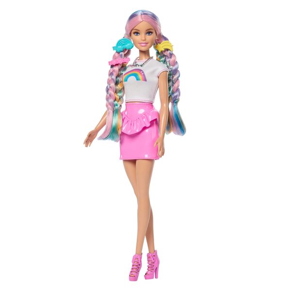 Barbie Rainbow Sparkle Hair Fashion Doll with Extra-Long Hair