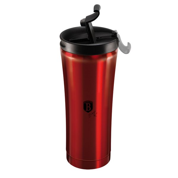 Berlinger Haus 500ml Thick Walled Travel Coffee Mug - Metallic Burgundy Edition