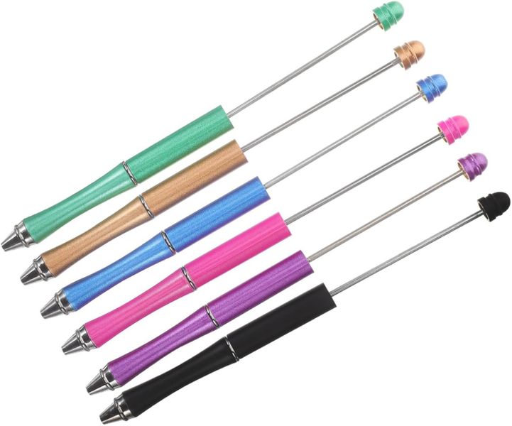 Ergonomic Beadable Ballpoint Pens, Comfortable For Office Home School Dail