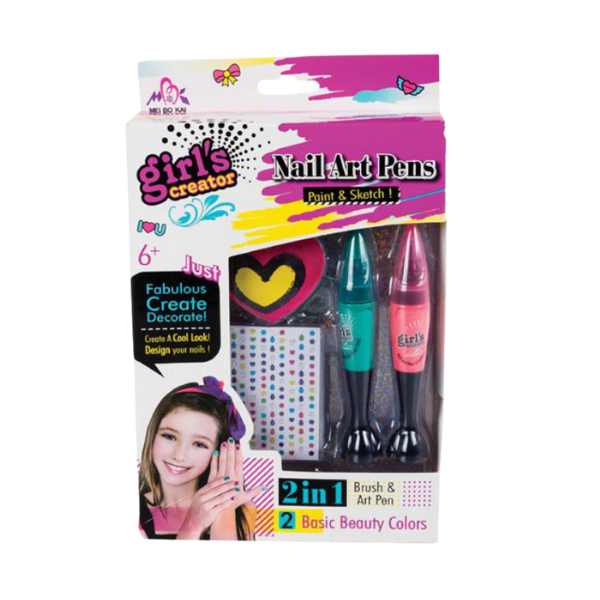 Girls Creator - Polish Brush And Art Pen Gift Set