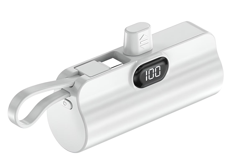 5000mAh Mini Power Bank Build-in Cable Fast Charger type C