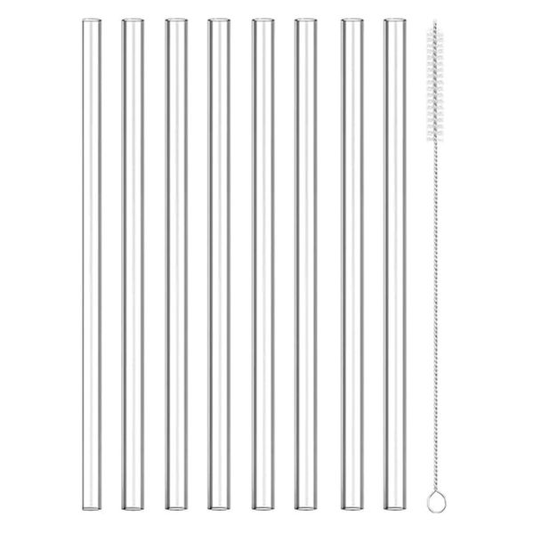 8 Pack Straws and 1 Brush Replacement Straw Compatible with Stanley Cup