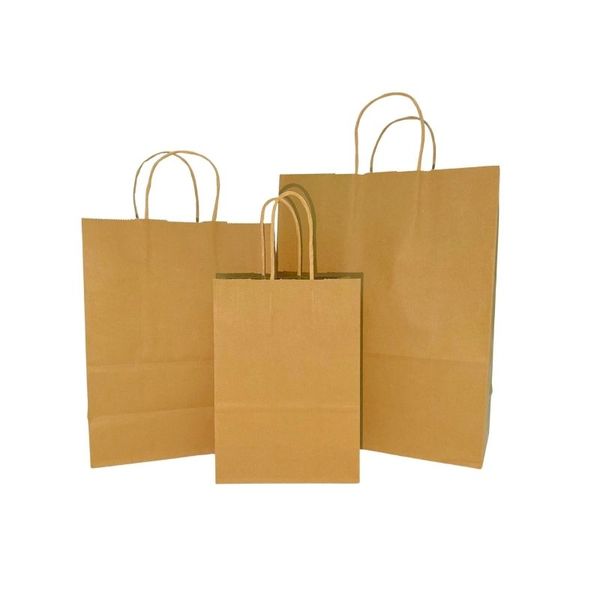 30-Packages Mixed Size Paper Bags with Handles - Gift &amp; Takeaway Packaging