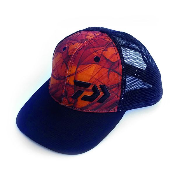 Daiwa Curved Peak Trucker Cap, Sublimated Brown