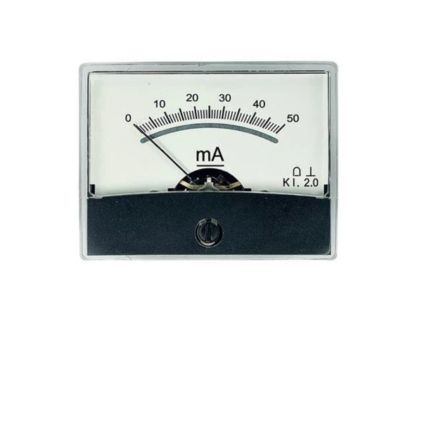 PM2 Panel Meter DC Amps 50mA Range 38mm Shank 61x47mm