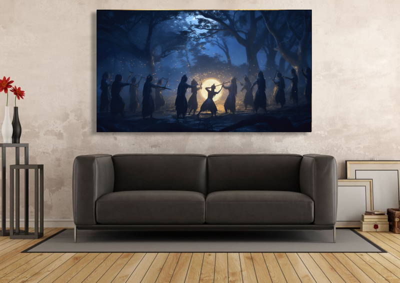 Canvas Wall Art - Moonlight Ritual Abstract -IM0355