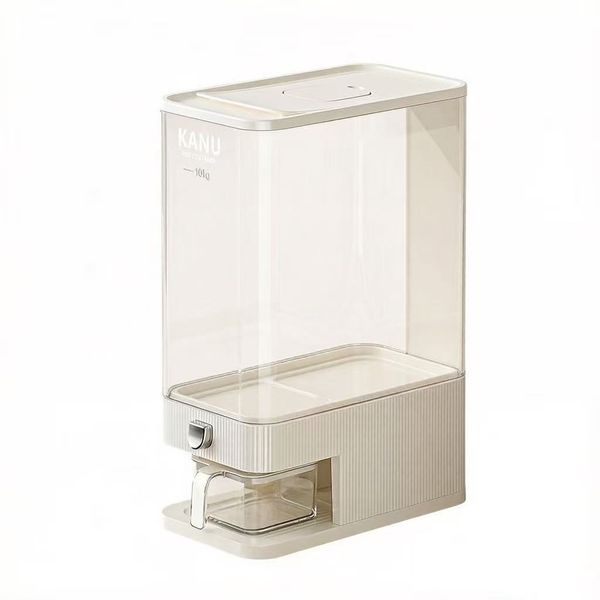Clear Grain Storage Food Dispenser with Measuring Cup