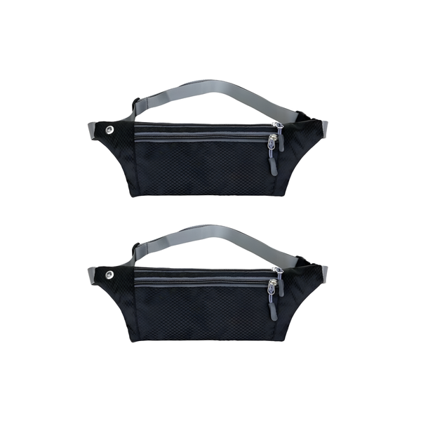Set Of 2 Waterproof Portable Mobile Phone Waist Pack With Adjustable Strap