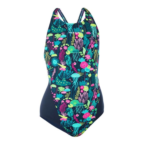 Nabaiji Girls' One-Piece Swimsuit Kamiye Print
