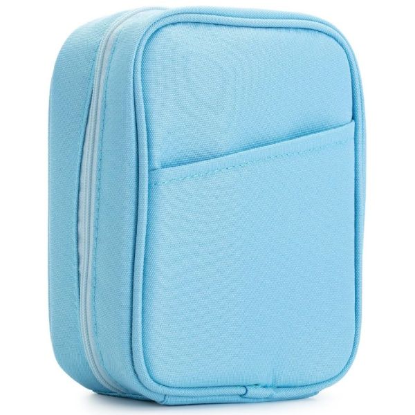 Large Capacity Blue Pencil Case, Standing Cute Pencil Pouch &amp; Bag