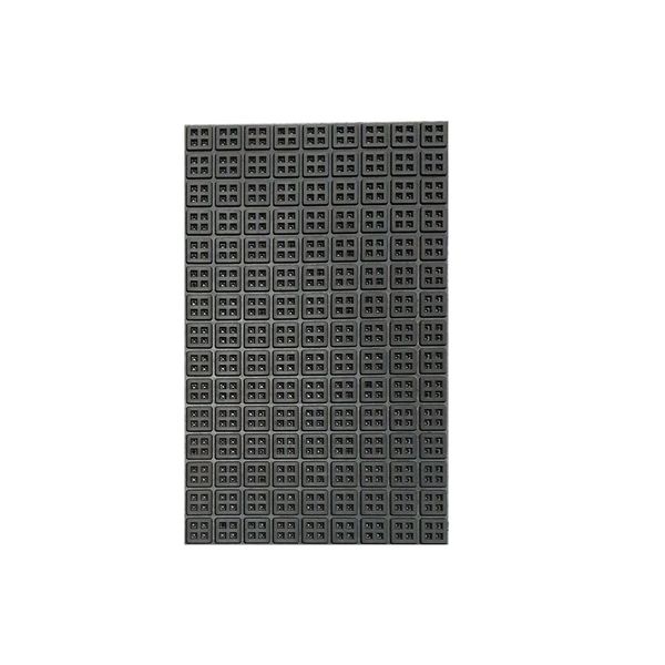 Rubber Waffle Doormat - 45cm x 75cm - Black