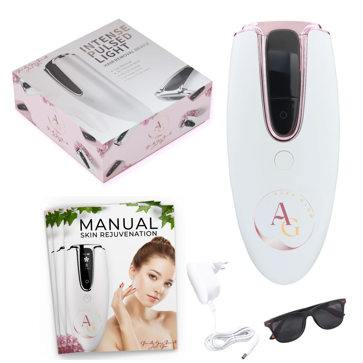 Portable Bundle Laser Hair Removal & Skin Rejuvenation Handset
