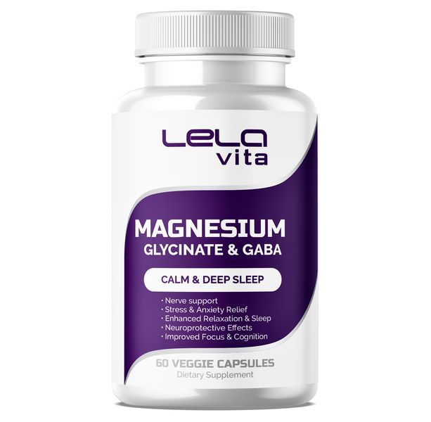 LELAVITA - Magnesium Glycinate and GABA - 60 Veggie Capsules