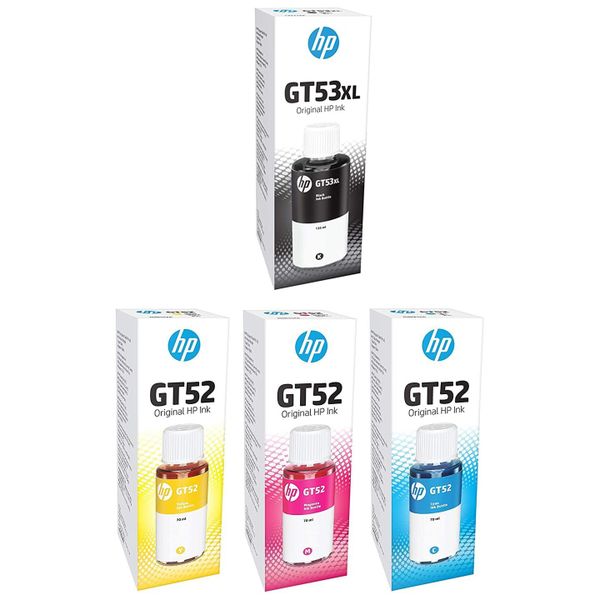 HP GT53XL Black and GT52 Magenta,Yellow, Cyan Combo Pack