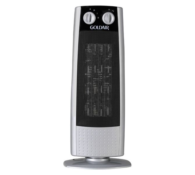 Goldair PTC Fan Heater 1000 W and 2000 W Silver