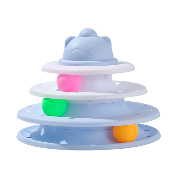 Two - Tone 4 Layer Interactive Tower Cat Toy