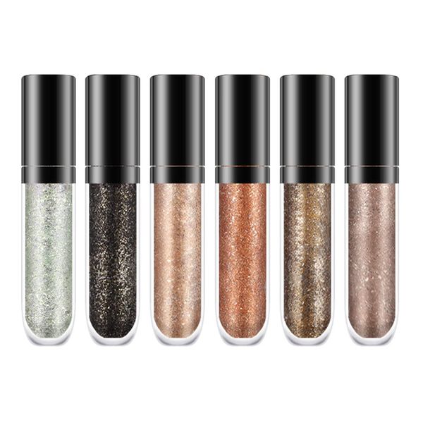 6 Colors Glitter Gold Silver Brown Liquid Shimmer Eyeshadow Set