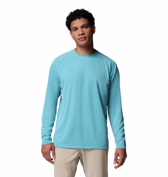 Columbia Men's PFG Solar Stream Long Sleeve Shirt Vintage Blue