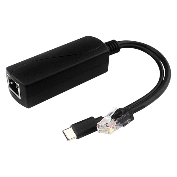 Gigabit Poe Splitter 5V3A 1000Mbps Type-C Power Over Ethernet