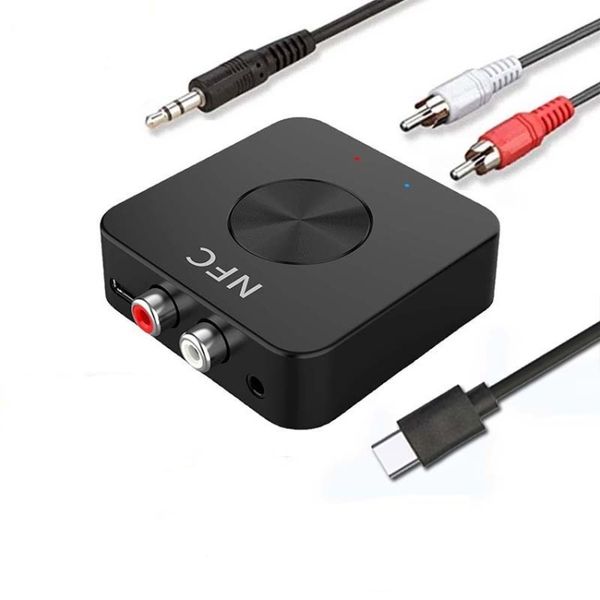 BT-21 NFC Bluetooth 5.0 Receiver &amp; Transmitter RCA 3.5mm AUX Audio Adapter