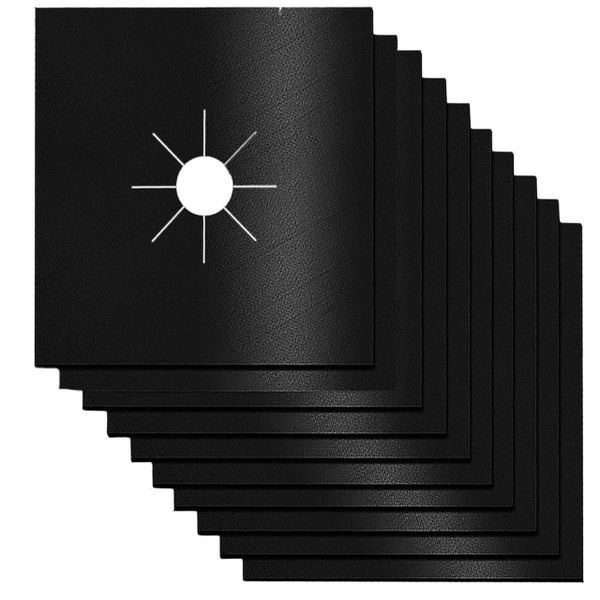 10 Piece Stove Top Burner Covers for Gas Burners Non-stick Reusable 0.2MM