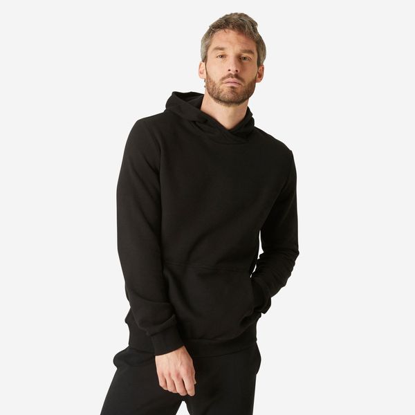 Domyos Men's Crew Fitness Hoodie 100 - Black