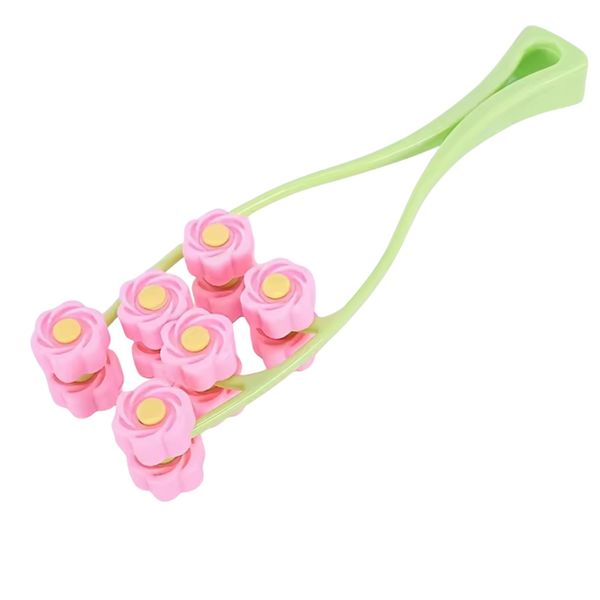 V Face Lifting &amp; Slimming Roller Face Body Shaping Tool Rose Petal