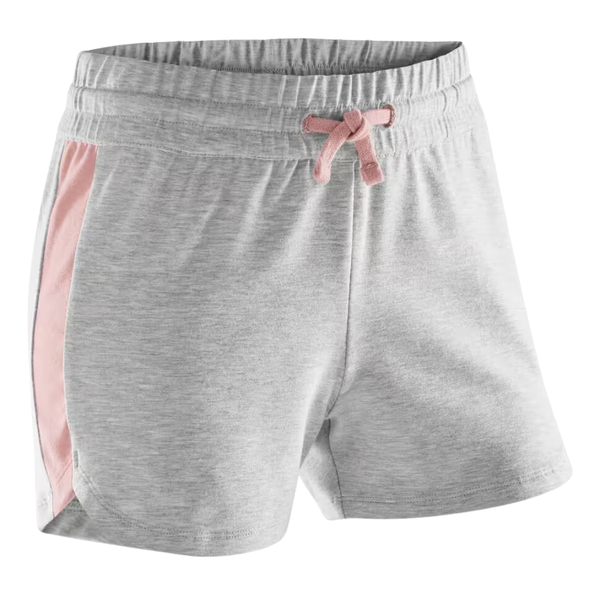 Domyos Girls' Multisport Cotton Shorts - Light Grey