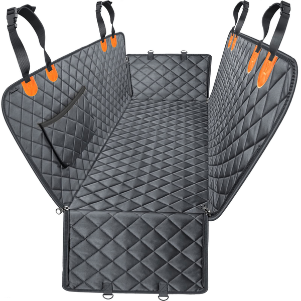 4-in-1 Waterproof Non-Slip Car Dog Seat Cover with Hammock &amp; Side Doors