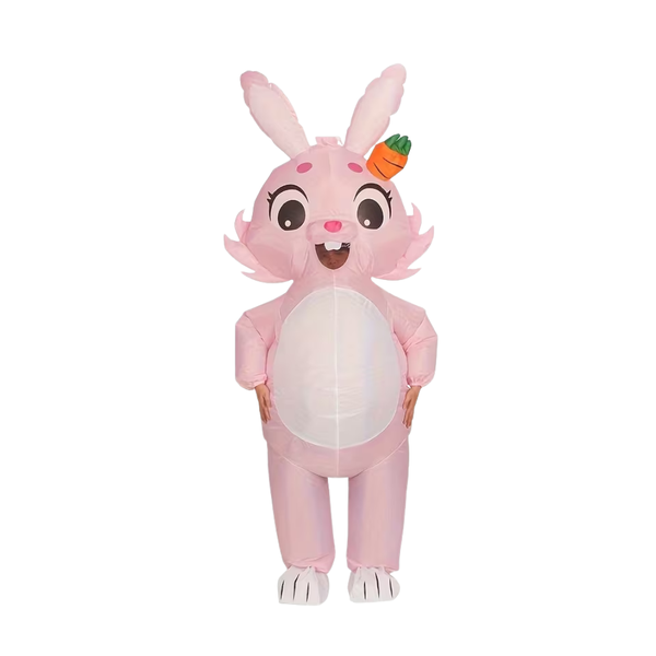 Easter Inflatable Bunny Costume with Carrot Ears and Nose