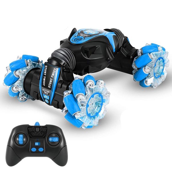 Gesture Controlled 360° Rotating 2.4GHz Remote Control Stunt Car - Blue