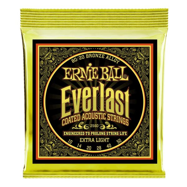 Ernie Ball 2560 - Everlast 80/20 Bronze Acoustic Guitar Strings - Xlite