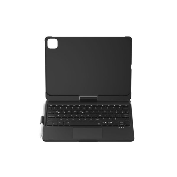 Compatible with 360 Rotatable Keyboard Case with Trackpad for iPad 11(air 16)/10-10.9 inch - Black