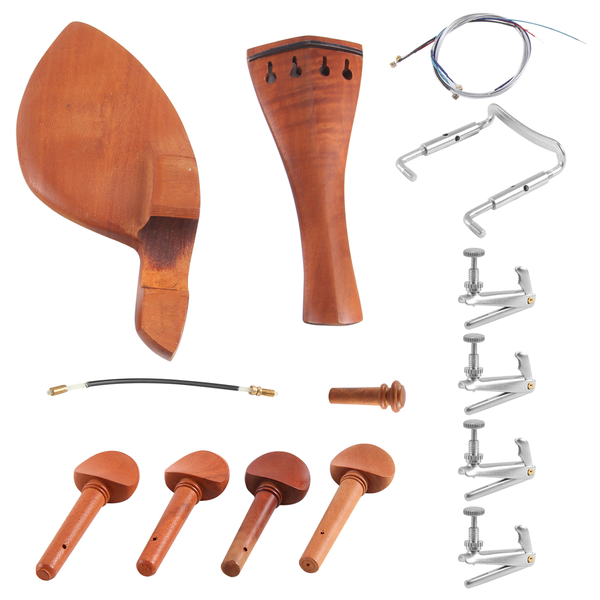 4/4 Violin Parts Accessories Chin Rest Tailpiece Fine Tuner Tuning Peg Tail