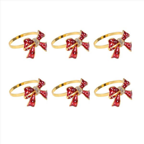 Napkin Rings Set Of 6 Butterfly Knot Napkin Ring For Wedding
