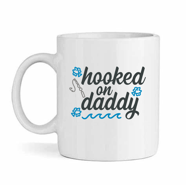 Hooked On Dad - Father's Day-Valentines-Birthday-Christmas Pack Mug