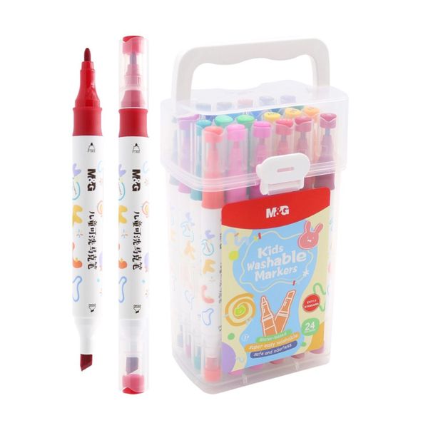 M&amp;G Water-Based Double-Sided Markers - 24 Colours