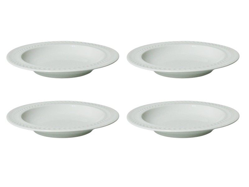 George &amp; Mason Landa Porcelain Deep Dinner Plates-Dia:20.5cmxH3cm 4-Piece