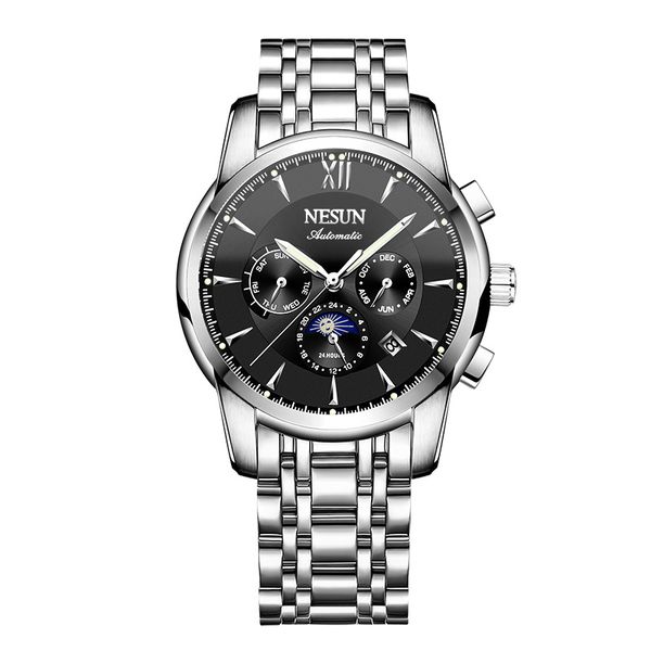 NESUN fully automatic mechanical watch men's multifunctional watch night li