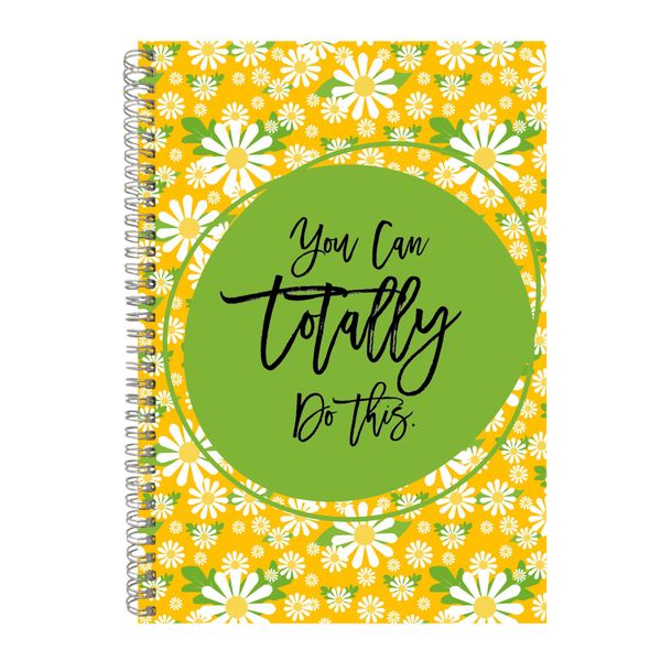 You Can A4 Notebook Spiral Lined Motivational Words Graphic Notepad Gift144