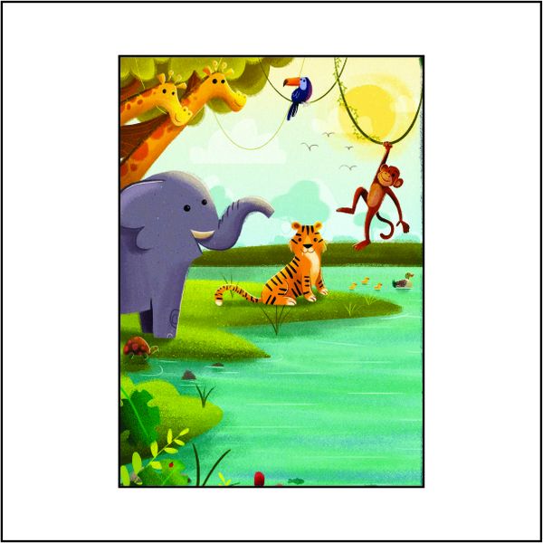 Daytime Fun Animal - A1 Poster