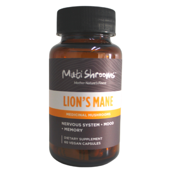 Muti Shrooms Lion's Mane Medicinal Mushroom - 60 Veg Capsules