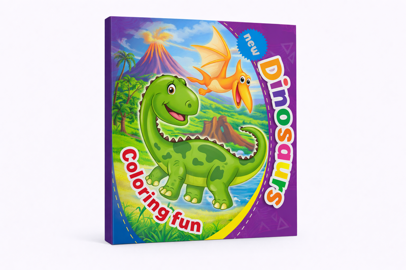 Dinosaurs Kids Coloring Book-16 Pages-12 x Coloring Books
