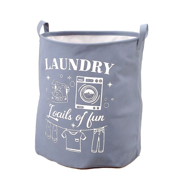 Cotton Laundry Basket - Fabric Bag with Fun Printed Designs, 3 Styles