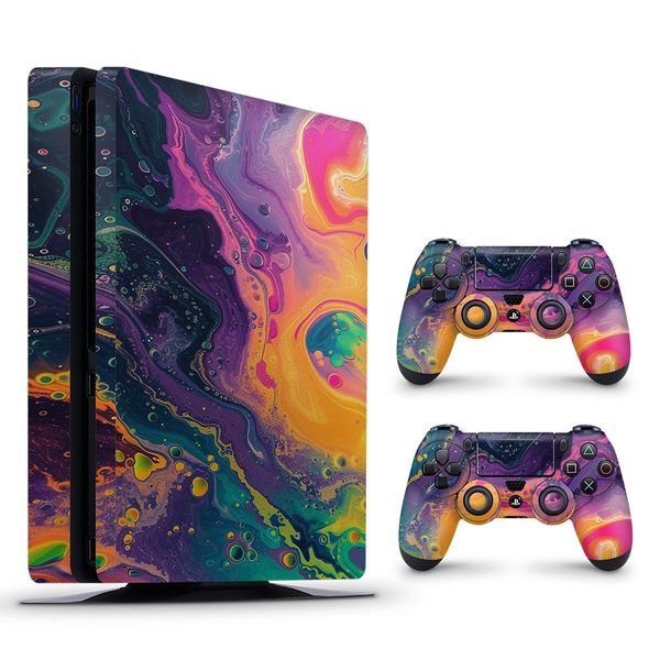 Decal Skin Compatible with PS4 Slim - Acrylic Splash (Decal Only)