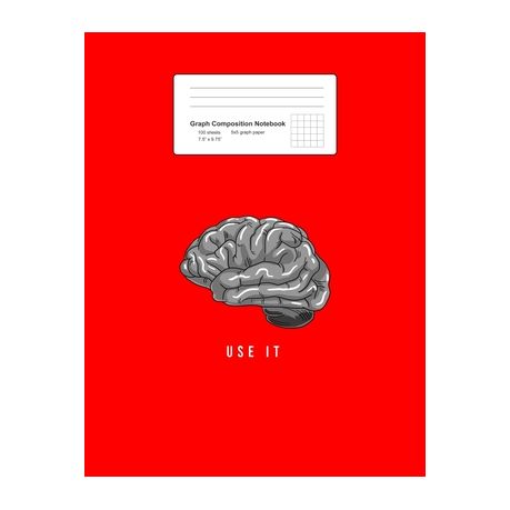 Graph Composition Notebook: Use It Funny Human Brain Sayings Puns Jokes  Humor Memes Gift - Red Math, Physics, Science Exercise Book - 5x5 Graph Pa  | Buy Online in South Africa 